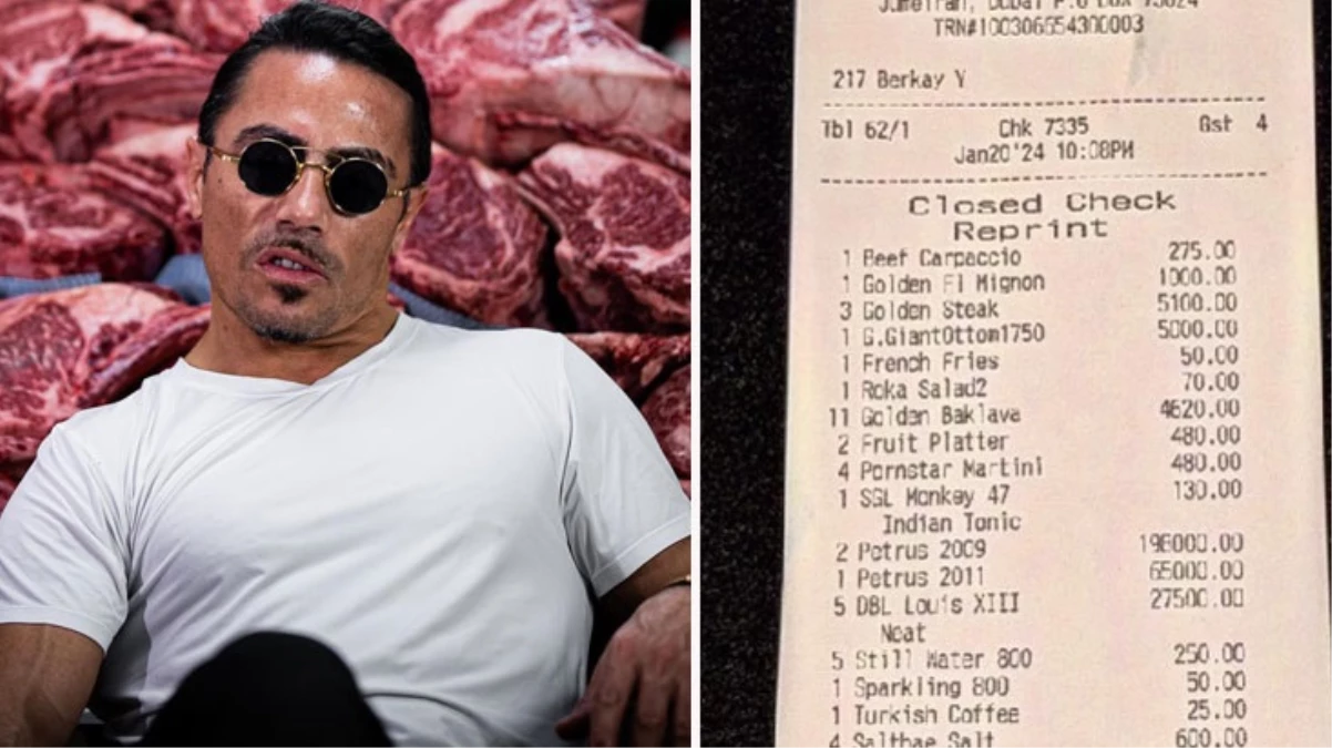 Sosyetik kasap Nusret Gökçe, Birleşik Arap Emirlikleri’ndeki restoranında kesilen bir