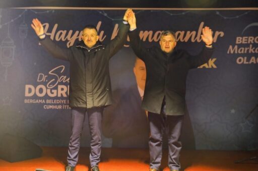 Cumhur İttifakı Bergama Belediye Başkan Adayı Sadık Doğruer ve önceki