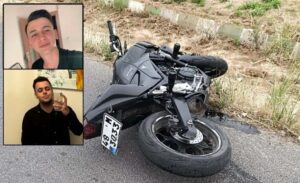 Manisa’nın Ahmetli ilçesinde, bariyerlere çarpan motosikletin sürücüsü Ali Erdoğan (21)