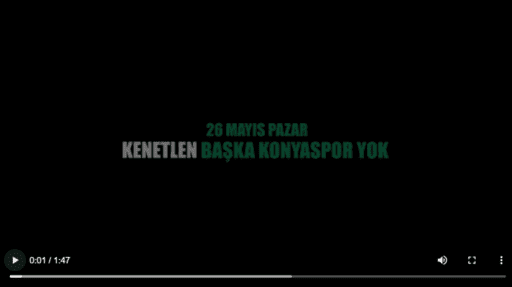 Konyaspor‘un Galatasaray maçı öncesi yayınladığı video. “Sen gelmiyor musun?“