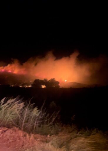 Bayındır’da dün Yakacık Mahallesi’nde zeytinlik ve makilik alanda çıkan yangın