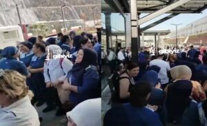 Bayraklı Şehir Hastanesi’nde çalışan taşeron işçiler maaşların yetersizliği ve çalışma