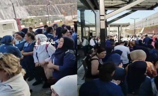 Bayraklı Şehir Hastanesi’nde çalışan taşeron işçiler maaşların yetersizliği ve çalışma