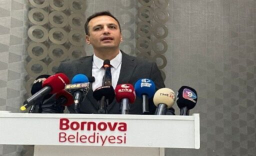 Bornova Belediye Başkanı Ömer Eşki, Bayraklı Belediye Başkanı İrfan Önal’ın