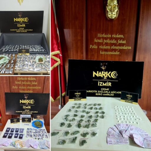 İzmir polisinden uyuşturucu tacirlerine operasyon! Bayram tatilinde Çeşme ilçesine gelen turistleri zehirlemek isteyen torbacı olarak