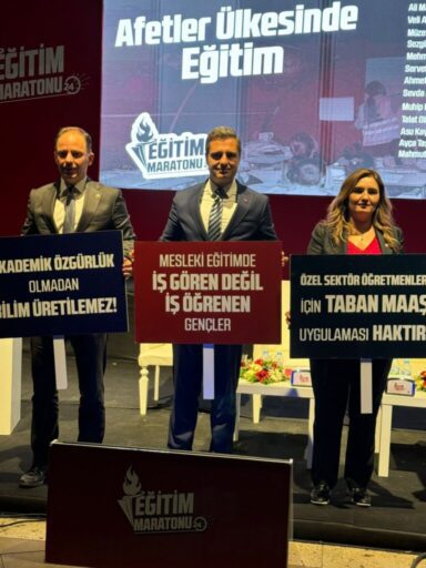 “EĞİTİMİ, AFETLER DEĞİL, AFET SÜRECİNİ YÖNETEMEYEN AKP DURDURUYOR”  “HATAY’DA OKULA