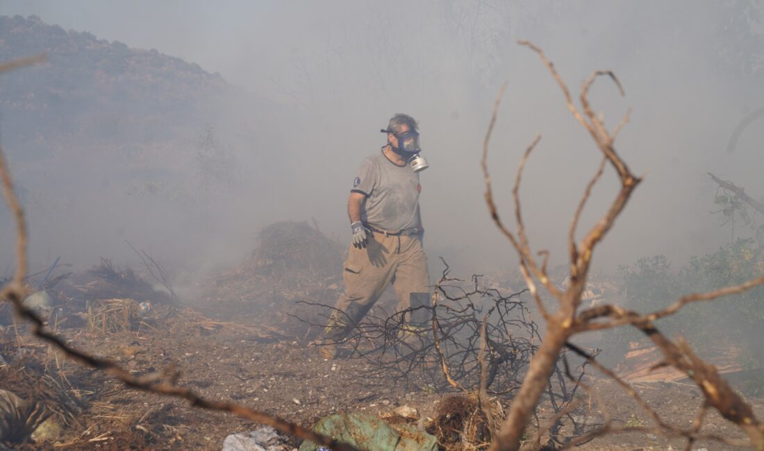 İzmir'in Urla ilçesinde öğle saatlerinde başlayan orman yangınını kontrol altına