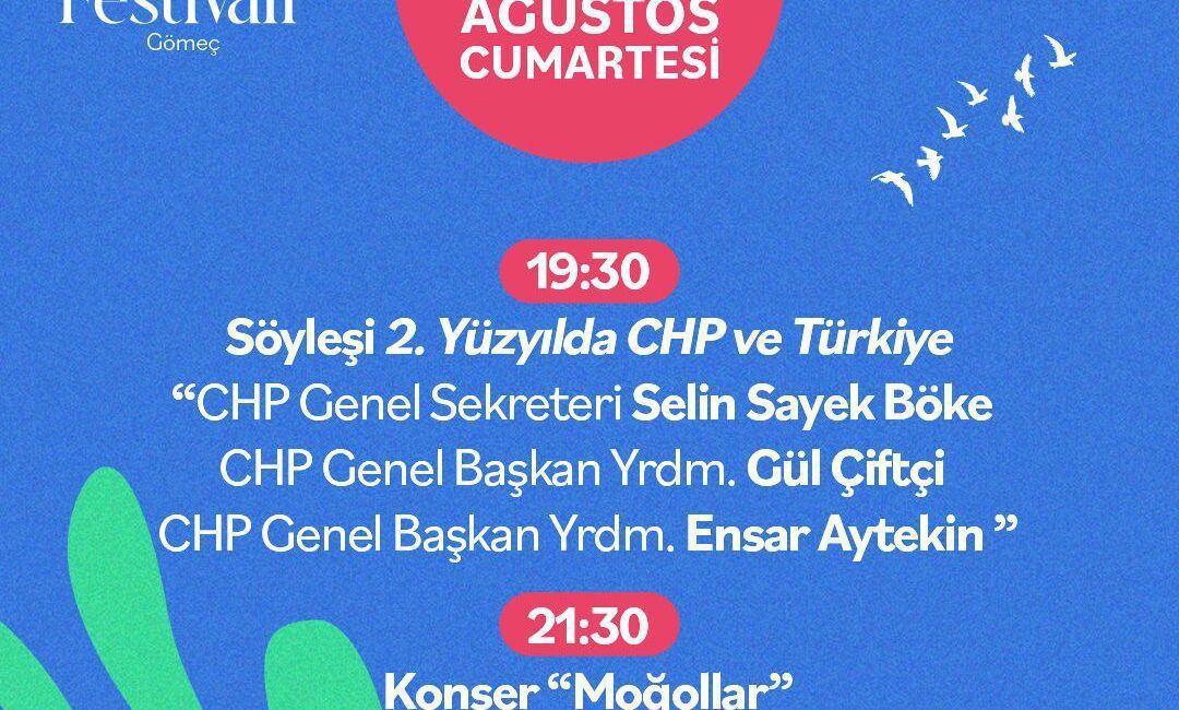 GÖMEÇ 3. ZEYTİN DALI KÜLTÜR SANAT VE BARIŞ FESTİVALİ BAŞLIYOR Gömeç Belediyesi ve Balıkesir Büyükşehir Belediyesi işbirliği ile bu
sene 3.sü