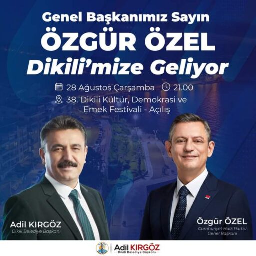 28-29-30 Ağustos tarihlerinde gerçekleşecek 38. Dikili Kültür, Demokrasi ve Emek