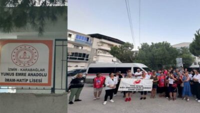 İzmir Karabağlar'da Vali Nevzat Ayaz Anadolu Lisesi yeni binasının, İmam