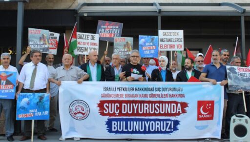 Saadet Partisi İzmir İl Başkanlığı, Gazze'de işledikleri soykırım nedeniyle İsrailli
yetkililerle