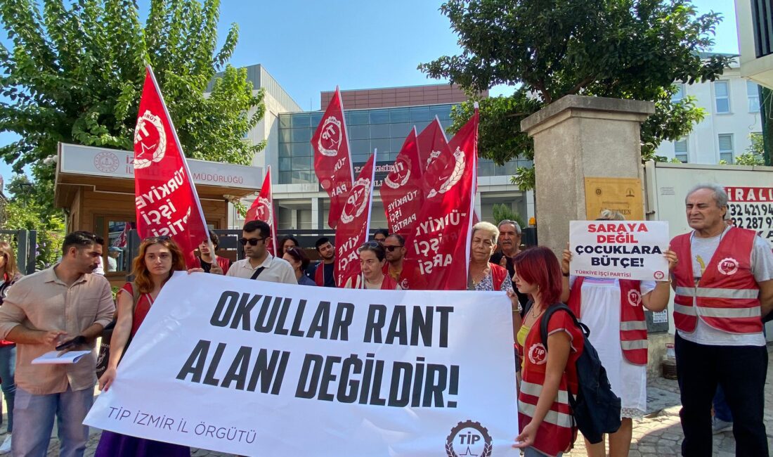 Okullar Rant Alanı Değildir! Tip İzmir İl Örgütü bugün yaptıkları bir basın açıklaması ile