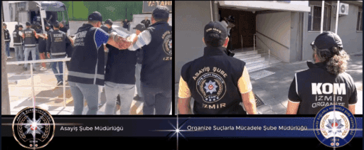 İzmir Cumhuriyet Başsavcılığı koordinesinde; Organize Suçlarla Mücadele Şube Müdürlüğü, Asayiş
