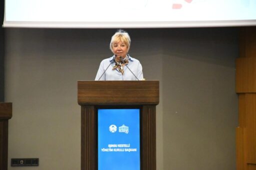 İZTB Ağustos Ayı Olağan Meclis Toplantısı'nda konuşan Başkan Işınsu Kestelli,