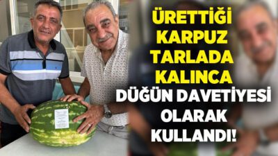 Denizli’de bir karpuz üreticisi elinde kalan karpuzları ilginç bir yöntemle