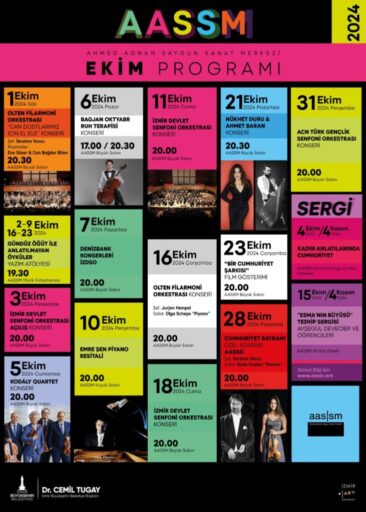 İzmir Büyükşehir Belediyesi Ahmed Adnan Saygun Sanat Merkezi (AASSM), ekim