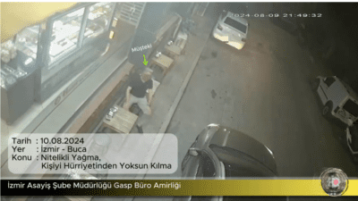 09.08.2024 günü Gaziemir ilçesinde gerçekleşen yağma olayında; şüpheliler E.U, F.K,