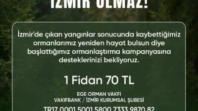 Son günlerde İzmir'de çıkan orman yangınları, hepimizin yüreğini dağladı. Binlerce