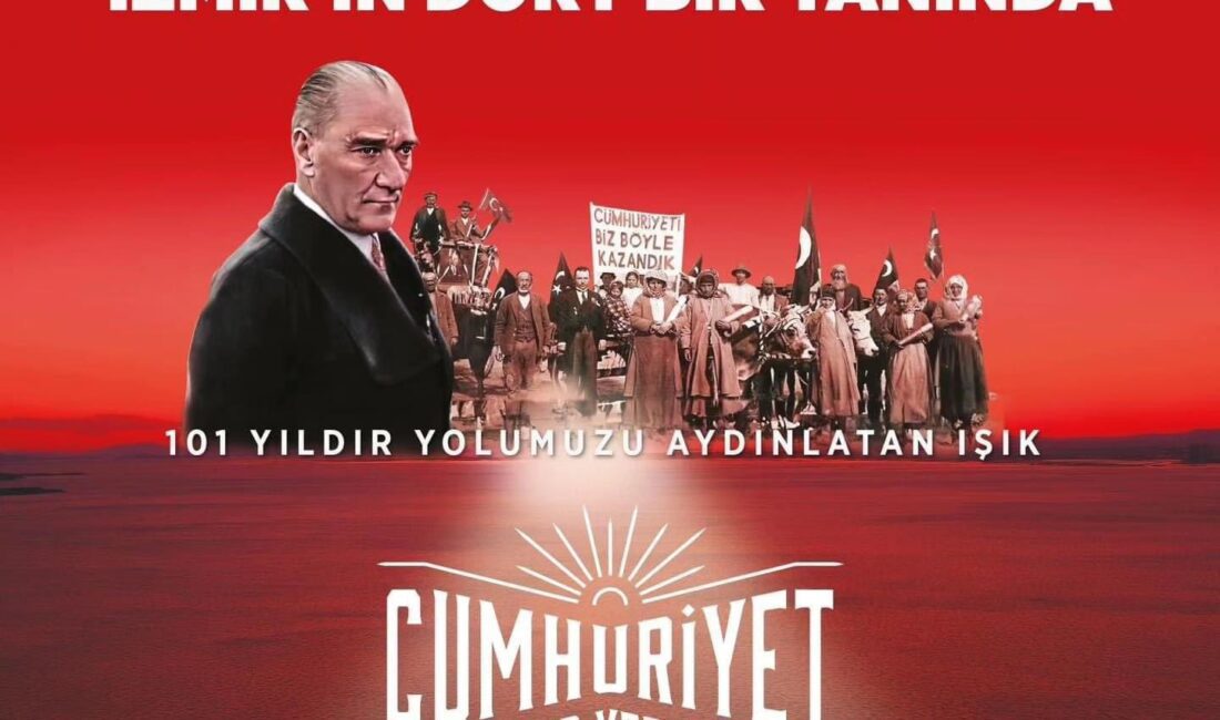Bayındır’da Cumhuriyet Bayramı Kutlamaları Başladı Bayındır’da 29 Ekim Cumhuriyet Bayramı kutlamaları 28 Ekim pazartesi günü