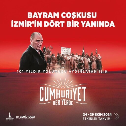 Bayındır’da 29 Ekim Cumhuriyet Bayramı kutlamaları 28 Ekim pazartesi günü