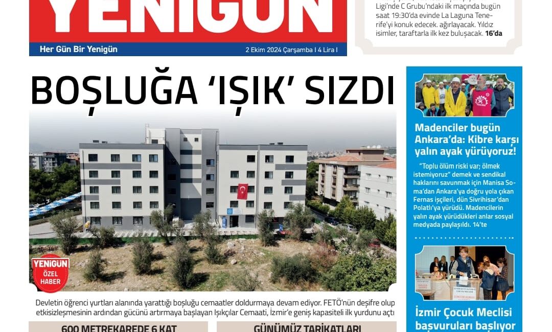 Habere sansür bu kez matbaa eliyle yapıldı.  Yenigün Gazetesi’nin bugünkü
