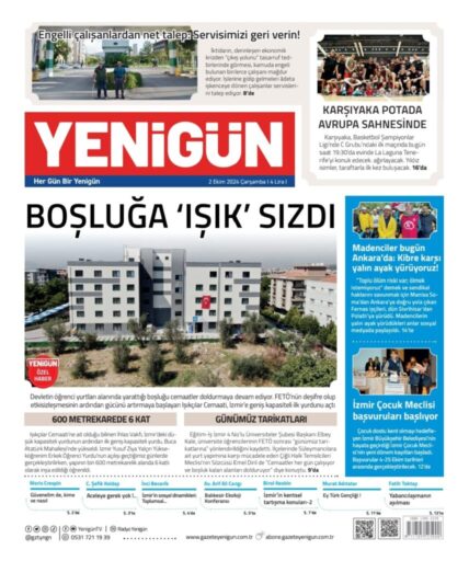 Habere sansür bu kez matbaa eliyle yapıldı.  Yenigün Gazetesi’nin bugünkü
