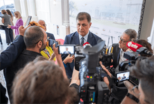 Sağlıklı Kentler Birliği’nin 42. Olağan Meclis Toplantısı sonrası basın mensuplarının