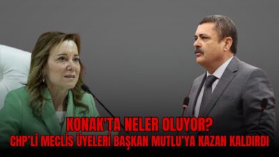 CHP’li Konak Belediye Meclis üyeleri Belediye Başkanı Nilüfer Çınarlı Mutlu’ya