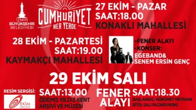 Cumhuriyetin 101. yılı Ödemiş’te üç gün sürecek etkinliklerle coşkuyla kutlanacak.