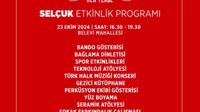 İzmir Büyükşehir Belediyesi 29 Ekim coşkusunu Belevi’ye taşıyacak. “Cumhuriyet Her
Yerde”