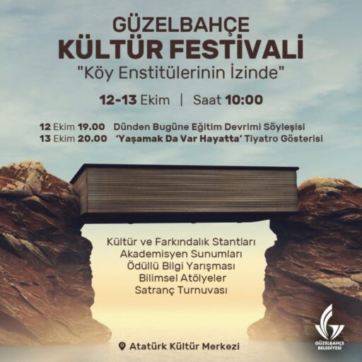 Güzelbahçe Belediyesi, 12-13 Ekim tarihlerinde Güzelbahçe Atatürk Kültür Merkezi’nde
düzenlenecek Kültür