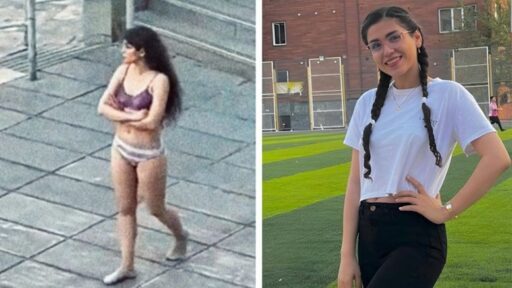 Serbest Bırakıldı. İran’da iç çamaşırlarıyla hükümeti protesto eden üniversite öğrencisi