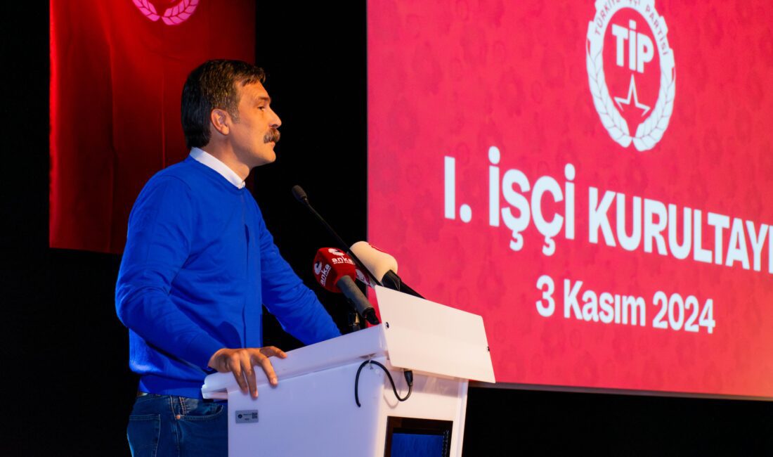 TİP Genel Başkanı Baş, partisinin 1. İşçi Kurultayı’nda işçilere seslendi.