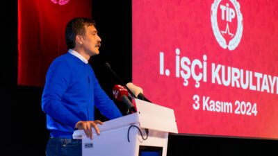 TİP Genel Başkanı Baş, partisinin 1. İşçi Kurultayı’nda işçilere seslendi.