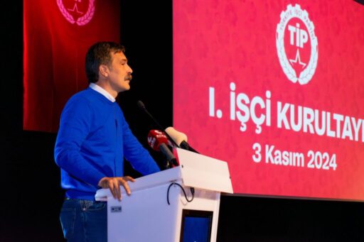 TİP Genel Başkanı Baş, partisinin 1. İşçi Kurultayı’nda işçilere seslendi.