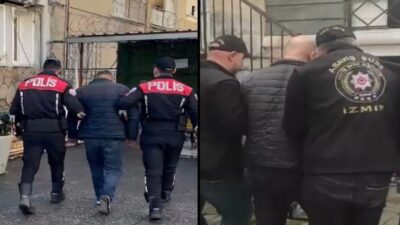 İzmir'de, aranan şahıslara yönelik operasyonlarda, haklarında kesinleşmiş hapis cezaları bulunan