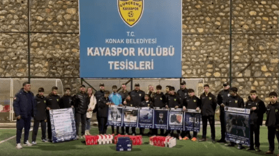 Konak Lale Mahallesi’nde, genç sporcularımıza moral ve destek vermek amacıyla