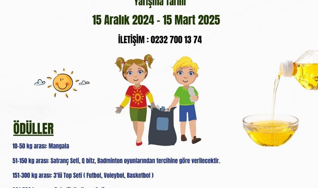 Menderes Belediyesi’nin düzenlediği yarışmada okullar, Çevreyi korumak ve daha güzel