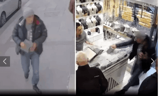 İstanbul'da ilginç bir soygun girişimi oldu.  Kuyumcunun önünde bir