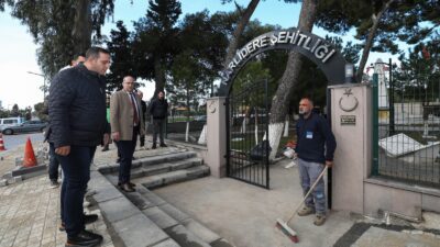 Narlıdere Belediyesi, geçmişimize saygımızın göstergesi Narlıdere Şehitliğini, özenle gerçekleştirilen bakım