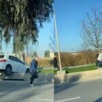 İzmir’in Alsancak girişinde bu sabah saatlerinde korkutan bir trafik kazası