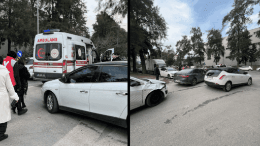 İzmir’de Folkart yolunda yaşanan trafik kazasında bir motosikletli kurye ile