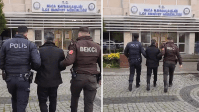 T.A.'nın "eşe karşı eziyet" suçundan arandığı tespit edildi ve yakalandı.