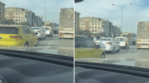 Gaziemir ilçesi, alt geçide gelmeden hemen önce zincirleme trafik kazası