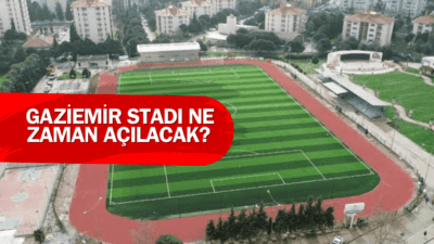 Gaziemir İlçe Stadı'nda başlatılan tartan pist tamiratı, aylar süren gecikmelerle