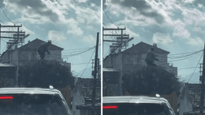 İzmir’in Buca ilçesinde ilginç bir olay yaşandı. Demir yüklü bir