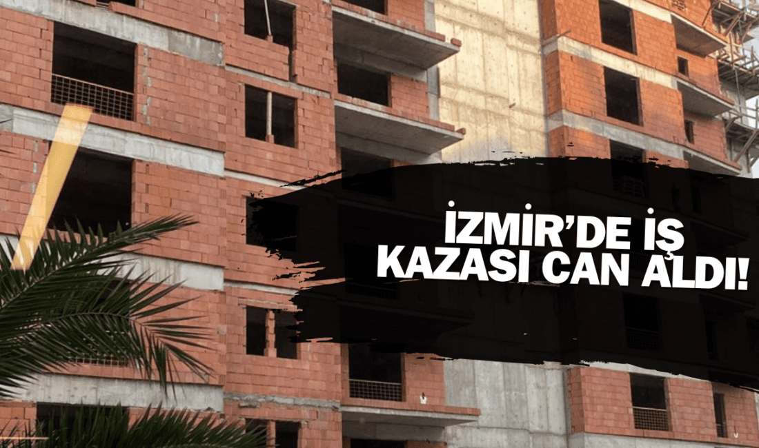 İzmir’in Bayraklı ilçesi Sakarya Caddesi’nde bulunan bir inşaatta feci bir