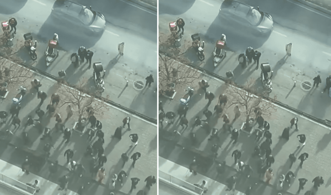 İzmir Adliyesi’nin önünde iki grup arasında kavga! İzmir’in Bayraklı ilçesinde, İzmir Adliyesi’nin karşısında iki grup arasında kavga