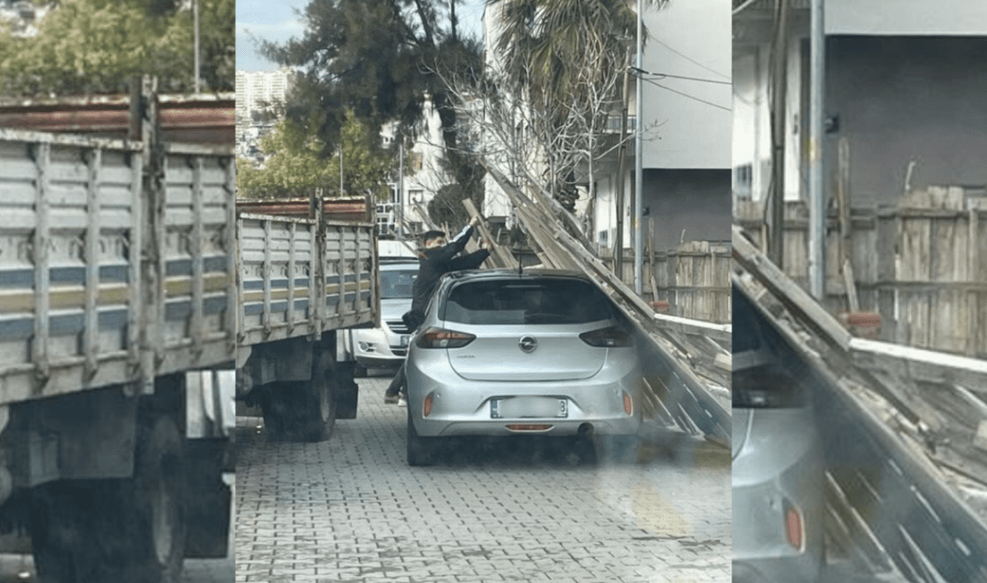 Alkollü olduğu iddia edilen bir kamyon sürücüsü, park halindeki bir