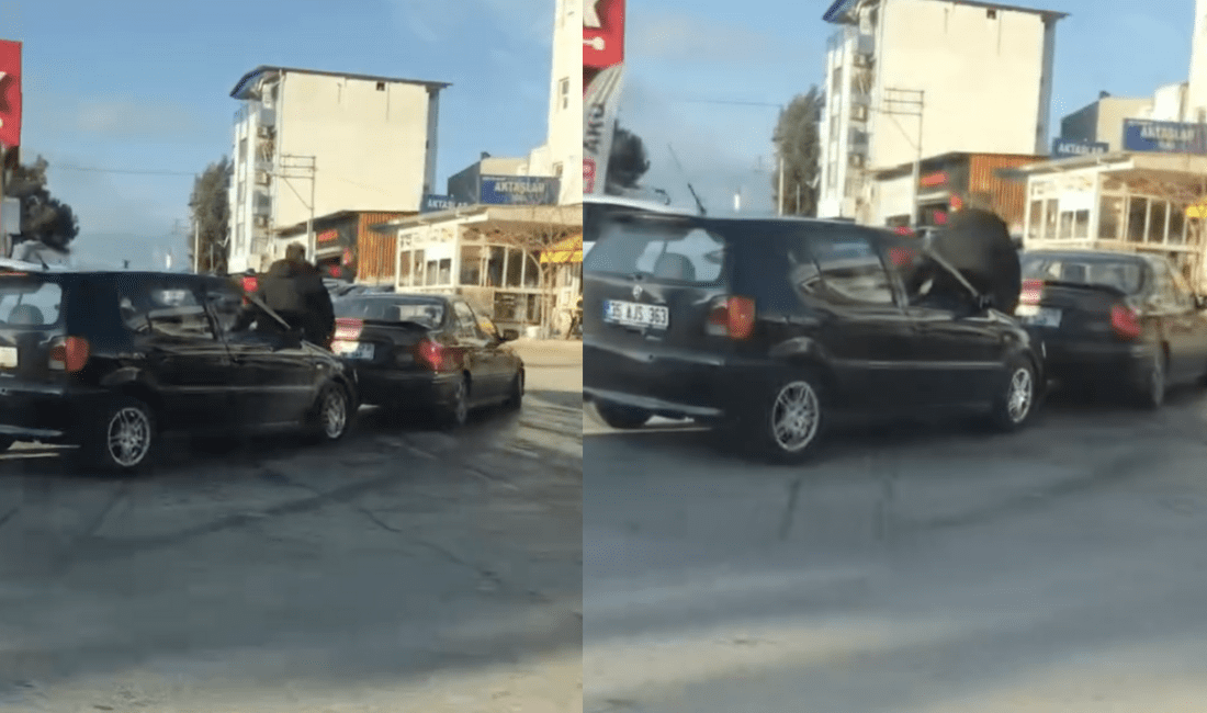 İzmir’in Buca ilçesinde, 6. Sanayi bölgesinde sabah saatlerinde gerçekleşen ilginç